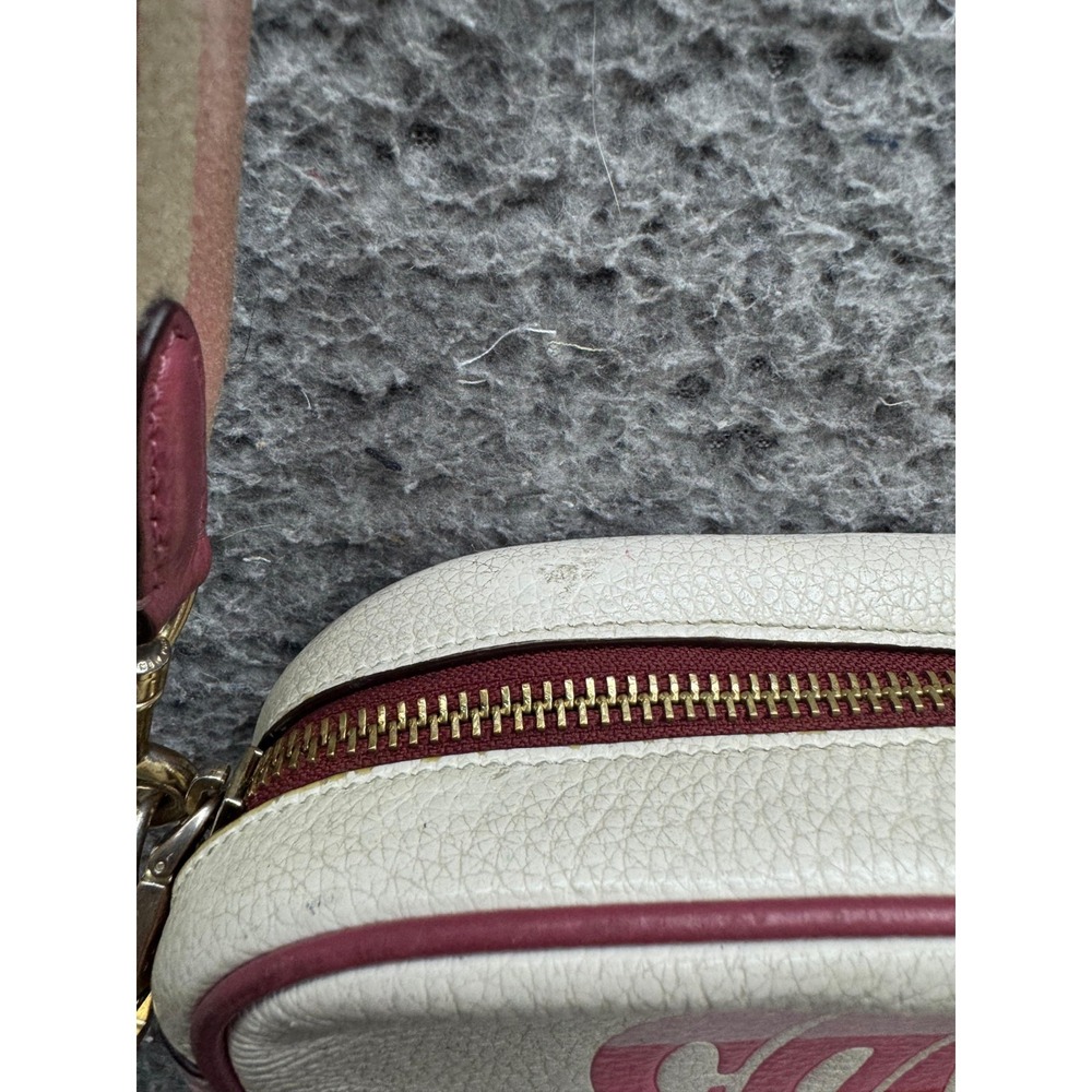 Coach Heart Logo Pebbled Leather Mini Jamie Camera Bag Crossbody Chalk Pink - Picture 7 of 16
